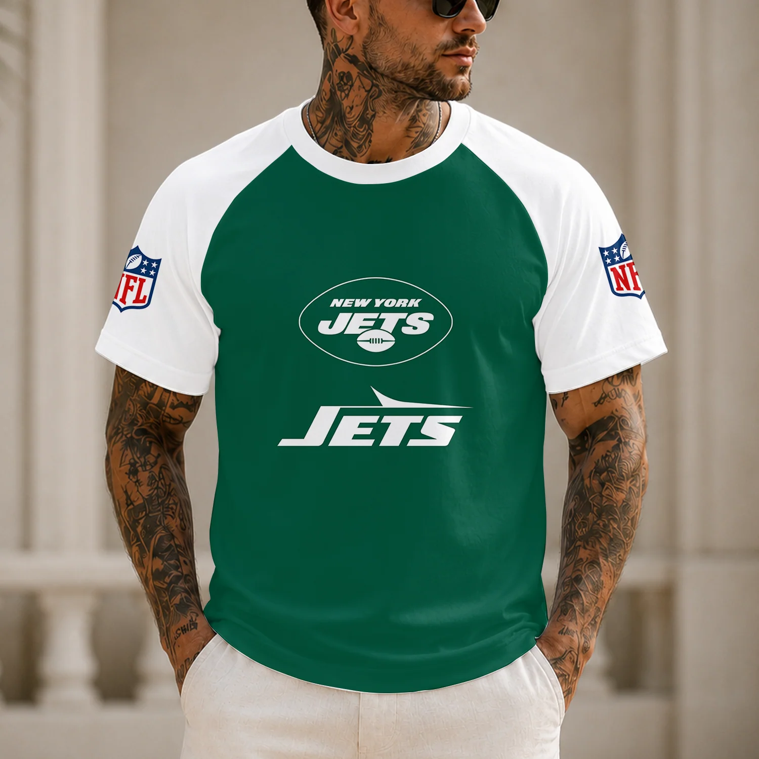 Limited Edition – Customized NFL New York Jets Raglan Tee