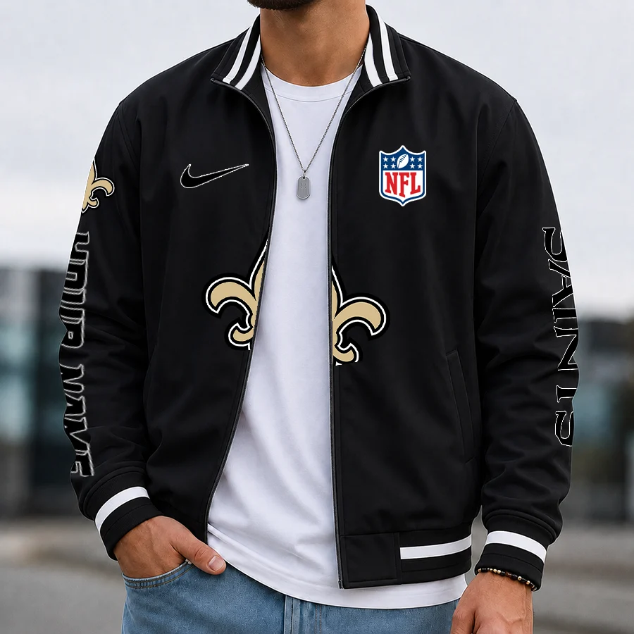 Limited Edition – Customized NFL New Orleans Saints Men’s Casual Jacket - Image 2