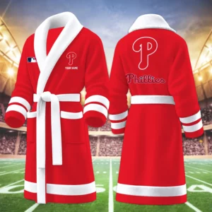 Limited Edition – Customized MLB Philadelphia Phillies Multicolor Fleece Bathrobe