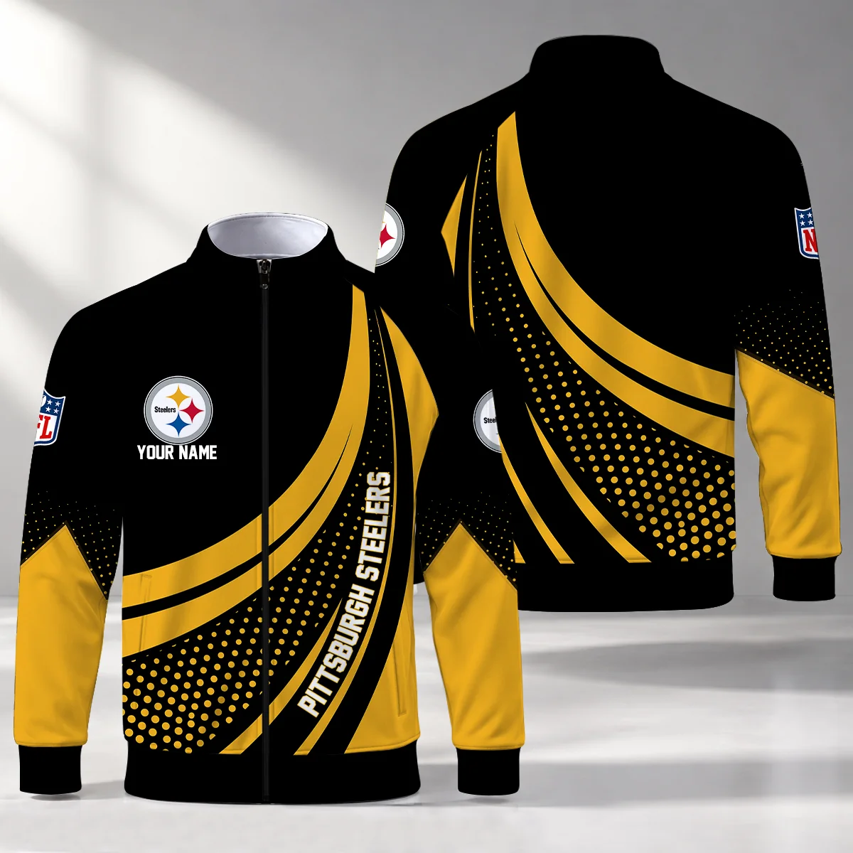 Limited Edition – Customized NFL Pittsburgh Steelers Stand Collar Jacket