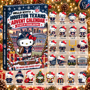 Hello Kitty x Houston Texans 2026 Christmas Advent Calendar Texans Christmas Calendar