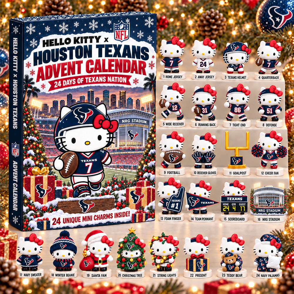 Hello Kitty x Houston Texans 2026 Christmas Advent Calendar Texans Christmas Calendar