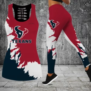 Limited Edition – Customized NFL Houston Texans Hollow Tank Top & Leggings Set