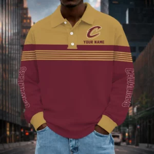 Limited Edition – Customized NBA Cleveland Cavaliers Men Long Sleeve Polo Shirt