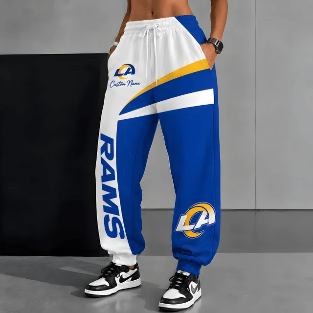 Limited Edition – Customized NFL Los Angeles Rams Sweatpants - Image 2