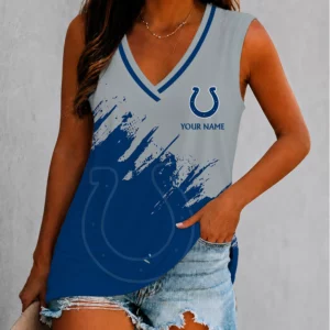 Limited Edition – Customized NFL Indianapolis Colts Women’s V-Neck Tank Top