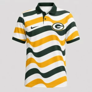 Limited Edition – Customized NFL Green Bay Packers Striped Polo Shirt