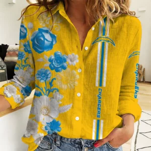 Limited Edition – Customized NFL Los Angeles Chargers Women Casual Shirt