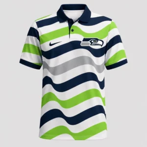 Limited Edition – Customized NFL Seattle Seahawks Striped Polo Shirt