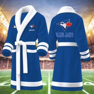 Limited Edition – Customized MLB Toronto Blue Jays Multicolor Fleece Bathrobe