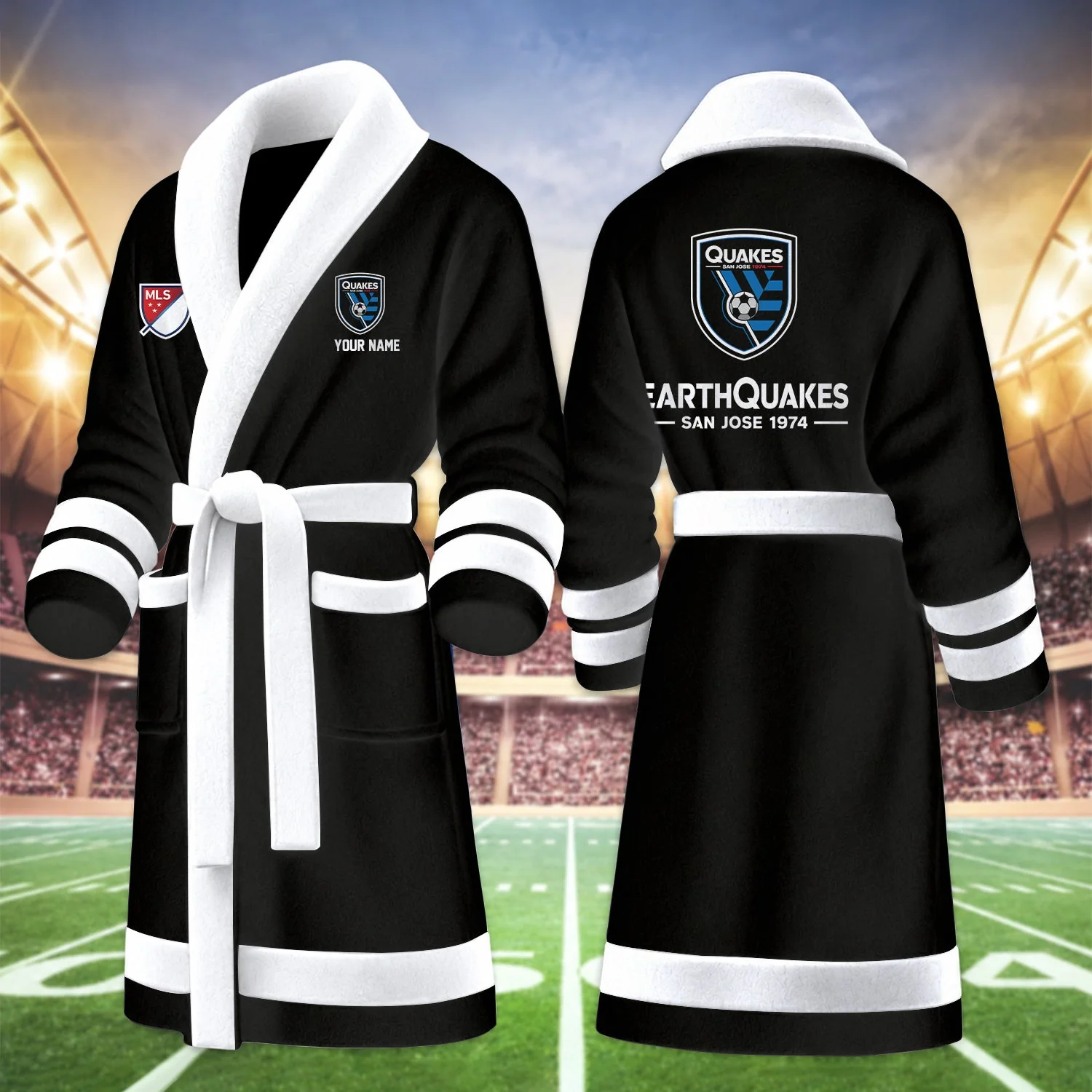Limited Edition – Customized MLS San Jose Earthquakes Fleece Bathrobe
