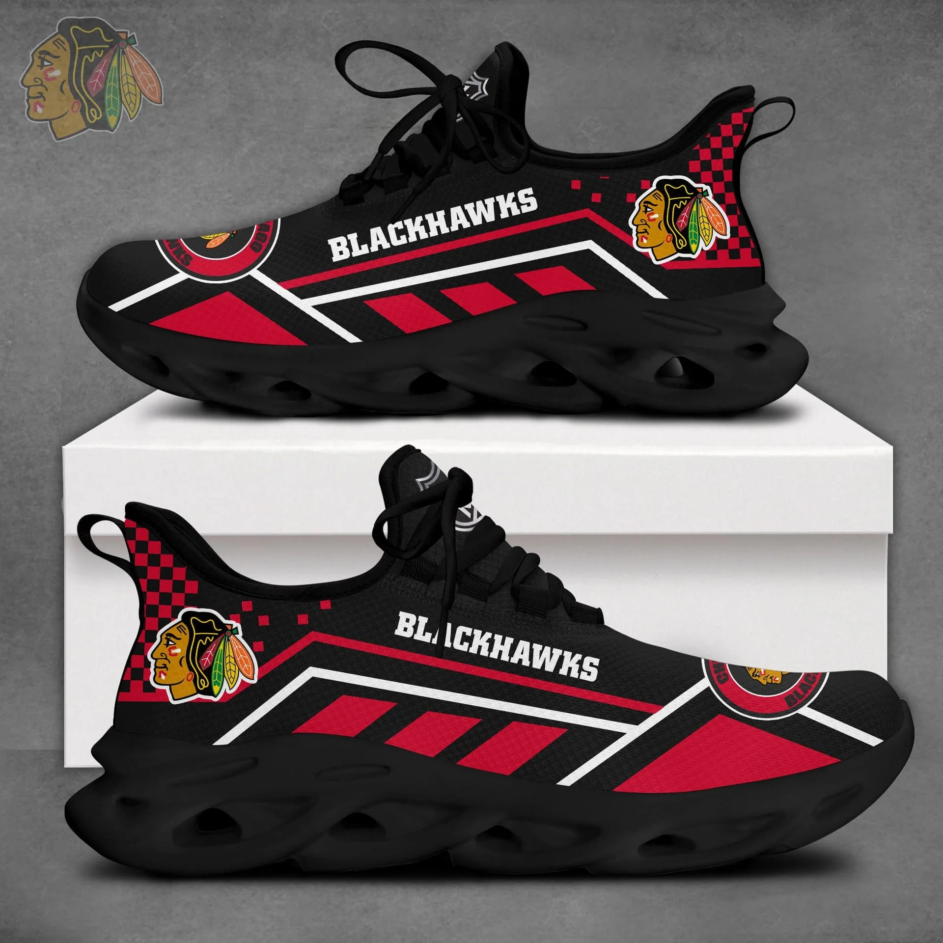Limited Edition – Customized NHL Chicago Blackhawks Max Soul Sneakers