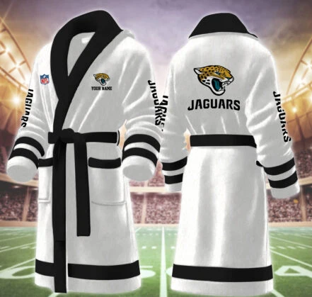 Limited Edition – Customized NFL Jacksonville Jaguars Multicolor Fleece Bathrobe - Image 8
