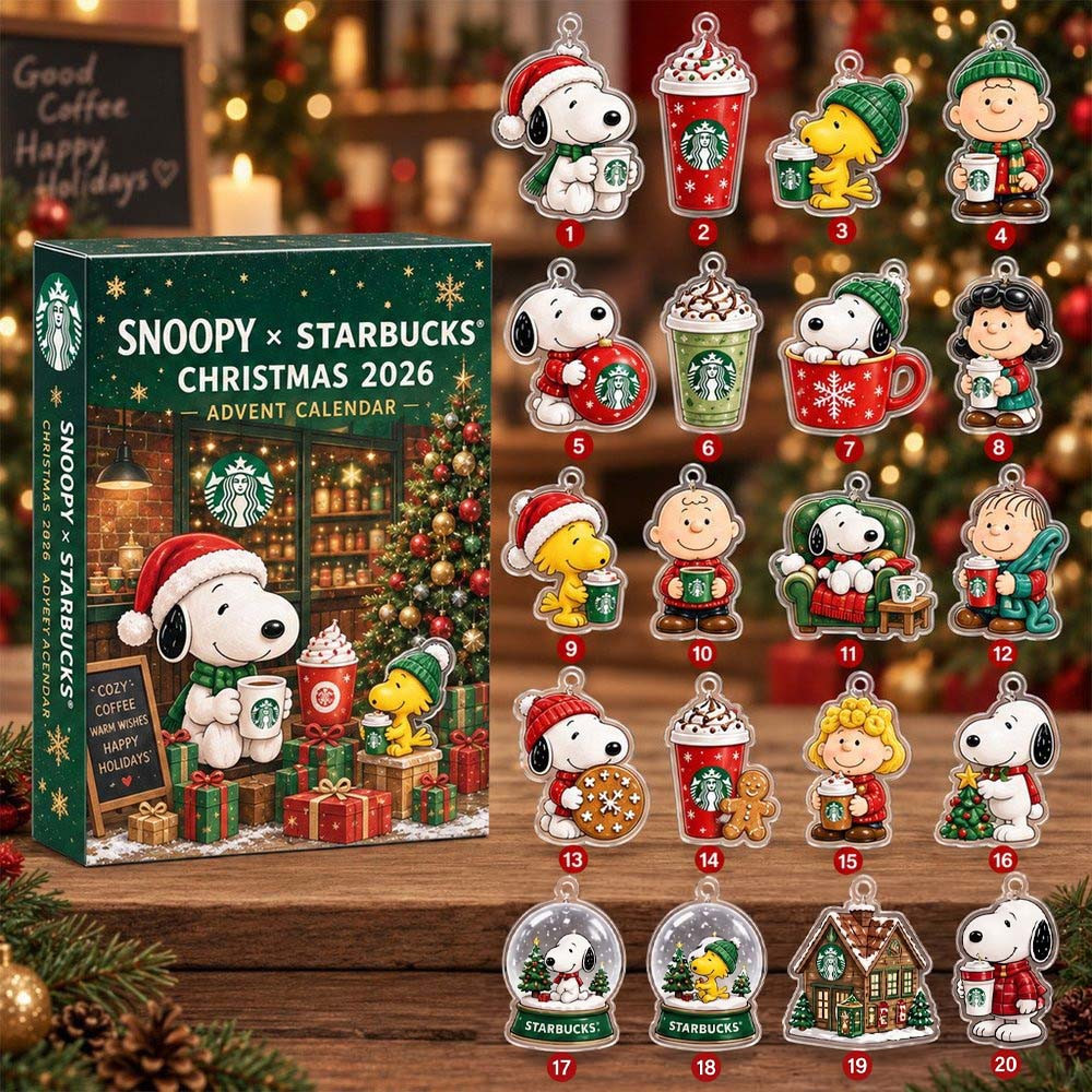 Peanuts Snoopy x Starbucks Merch Advent Calendar 2026 24 Days Christmas Countdown Gift