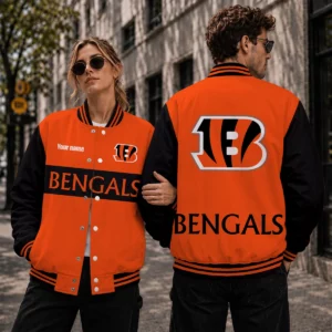 Limited Edition – Customized NFL Cincinnati Bengals Satin Varsity & Baseball Jacket