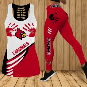 Limited Edition – Customized NCAA Louisville Cardinals Hollow Tank Top & Leggings Set