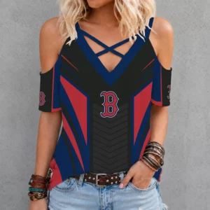 Limited Edition – Customized MLB Boston Red Sox Criss Cross V-Neck Top