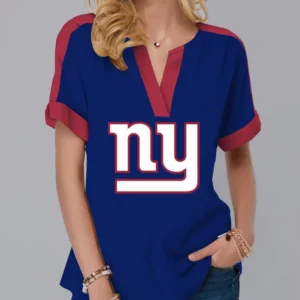Limited Edition – Customized NFL New York Giants V-Neck Female Shirt
