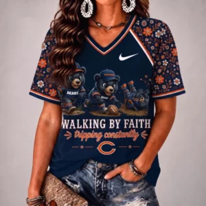 Limited Edition – Customized NFL Chicago Bears V-Neck Female Shirt