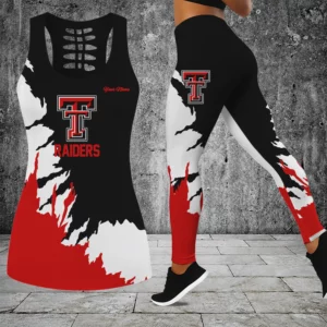 Limited Edition – Customized NCAA Texas Tech Red Raiders Hollow Tank Top & Leggings Set