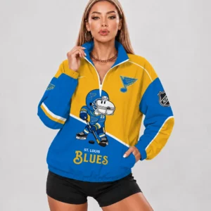 Limited Edition – Customized NHL St. Louis Blues V-Neck Zipper Sweatshirt Jacket