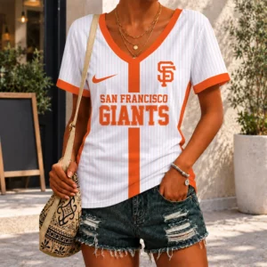 Limited Edition – Customized MLB San Francisco Giants V-Neck Female Shirt