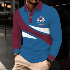 Limited Edition – Customized NHL Colorado Avalanche Men Long Sleeve Polo Shirt