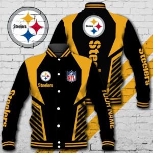 Limited Edition – Customized NFL Pittsburgh Steelers Satin Varsity & Baseball Jacket