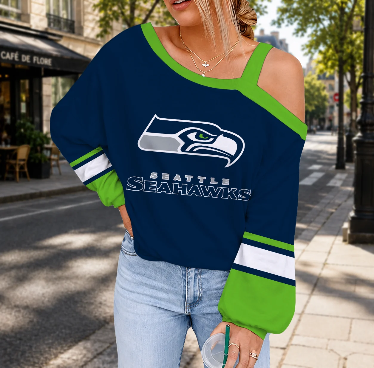 Limited Edition – Customized NFL Seattle Seahawks Drop Shoulder Sweatshirt