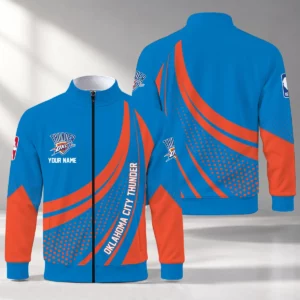 Limited Edition – Customized NBA Oklahoma City Thunder Stand Collar Jacket