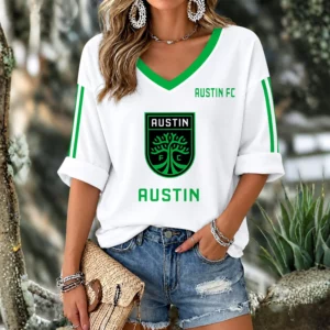 Limited Edition – Customized MLS Austin FC Women’s V-Neck Long Sleeve Shirt