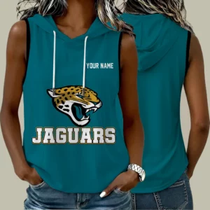 Limited Edition – Customized NFL Jacksonville Jaguars Women’s Sleeveless Hooded Pocket Tank Top