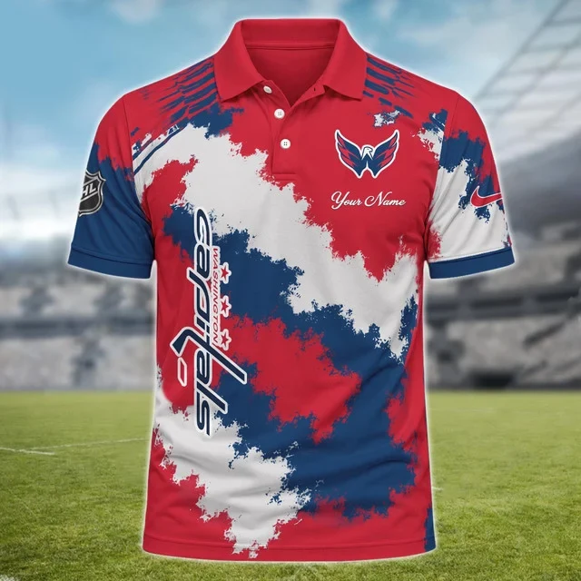 Limited Edition – Customized NHL Washington Capitals Polo Shirt - Image 2