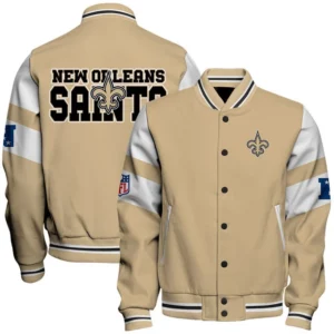 Limited Edition – Customized NFL New Orleans Saints Satin Varsity & Baseball Jacket
