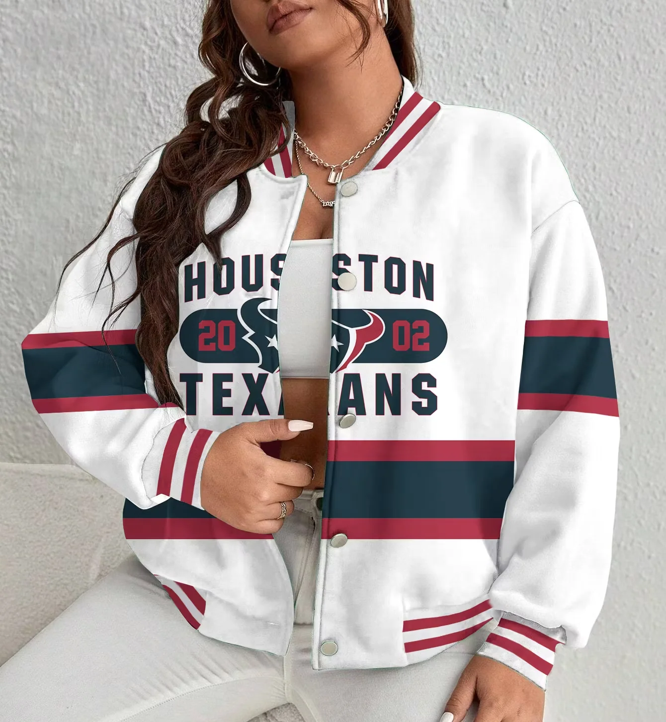 Limited Edition – Customized NFL Houston Texans Satin Varsity & Baseball Jacket
