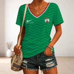 Limited Edition – Customized NBA Boston Celtics V-Neck Female Shirt