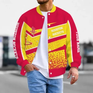 Limited Edition – Customized NBA Houston Rockets Baseball Jacket, Satin Varsity Jacket