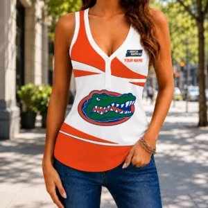 Limited Edition – Customized NCAA Florida Gators Women’s V-Neck Tank Top