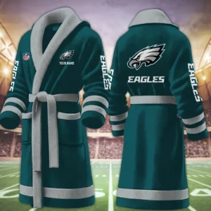 Limited Edition – Customized NFL Philadelphia Eagles Multicolor Fleece Bathrobe