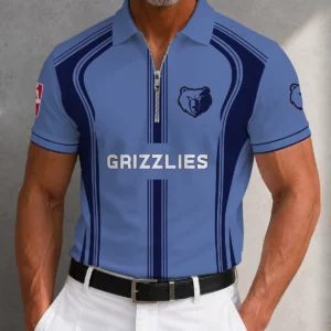 Limited Edition – Customized NBA Memphis Grizzlies Zip Polo Shirt