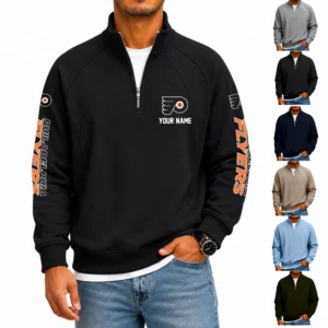 Limited Edition – Customized NHL Philadelphia Flyers Men’s Quarter Zip Pullover
