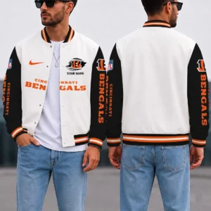 Limited Edition – Customized NFL Cincinnati Bengals Satin Varsity & Baseball Jacket