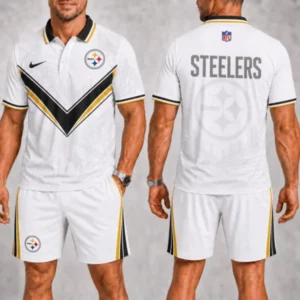 Limited Edition – Customized NFL Pittsburgh Steelers Polo Shirt & Short Pants