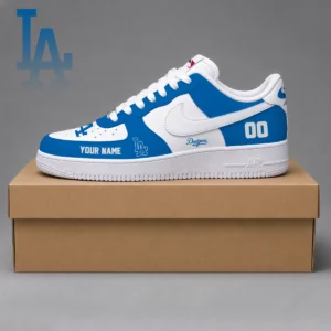 Limited Edition – Customized MLB Los Angeles Dodgers Af1 Shoes