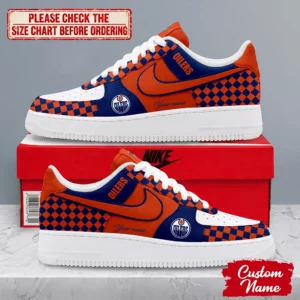 Limited Edition – Customized NHL Edmonton Oilers Af1 Shoes