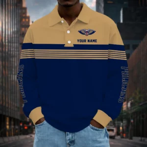 Limited Edition – Customized NBA New Orleans Pelicans Men Long Sleeve Polo Shirt