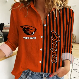 Limited Edition – Customized NCAA Oregon State Beavers Women Casual Shirt For Fan