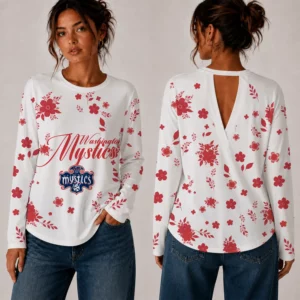 Limited Edition – Customized WNBA Washington Mystics Women’s Back V-Cut Long-Sleeve Shirt