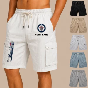 Limited Edition – Customized NHL Winnipeg Jets Men’s Drawstring Cargo Shorts