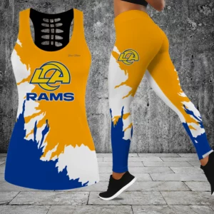 Limited Edition – Customized NFL Los Angeles Rams Hollow Tank Top & Leggings Set